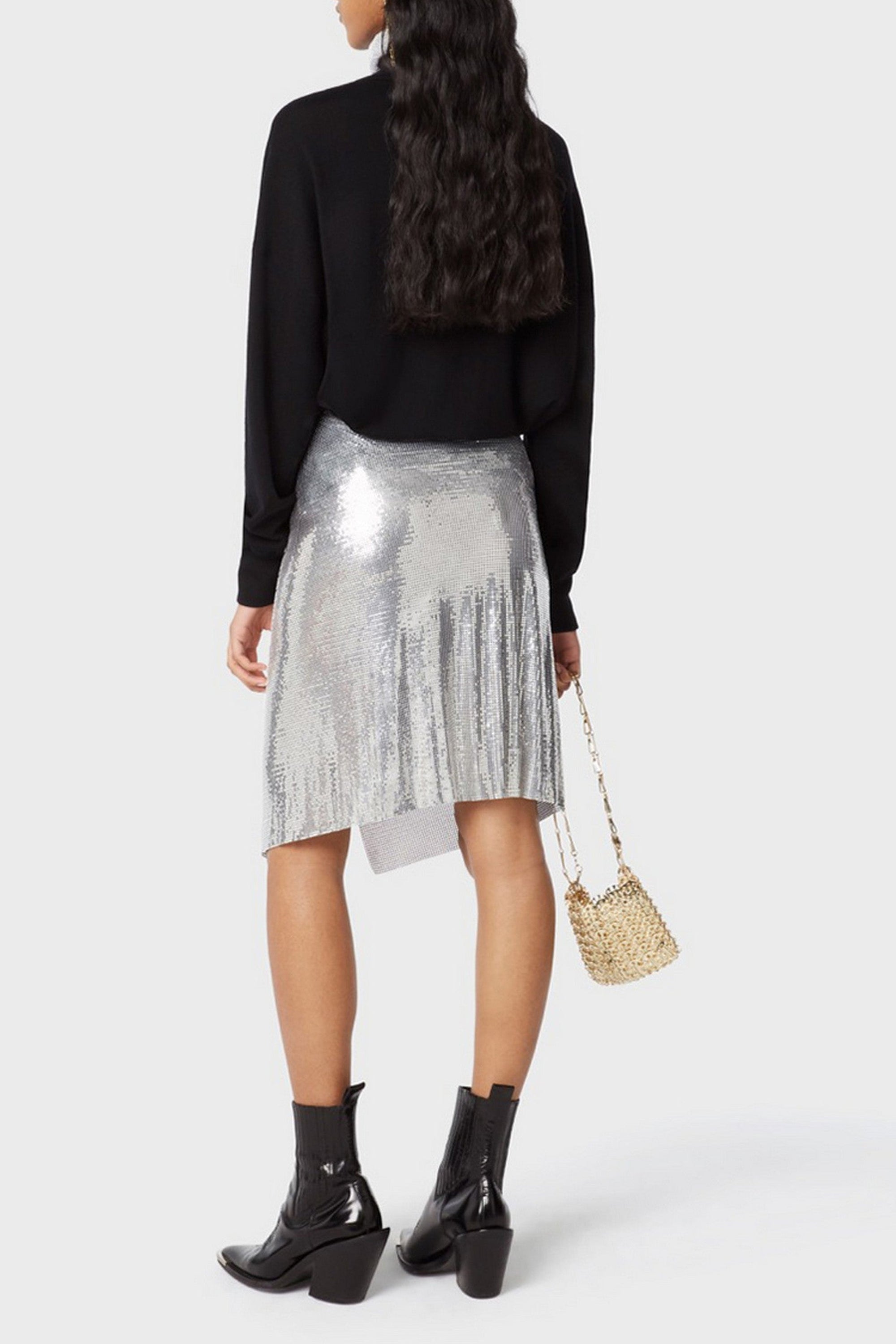 Pull à col roulé oversize en laine - Black