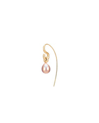 Mono boucle d'oreilles Hook perle en vermeil - Or & argent