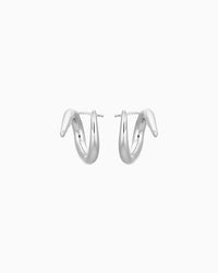 Silver Punk Hoop earrings - Silver