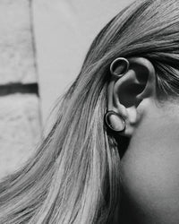 Naho M clip earrings in vermeil & enamel - Orange