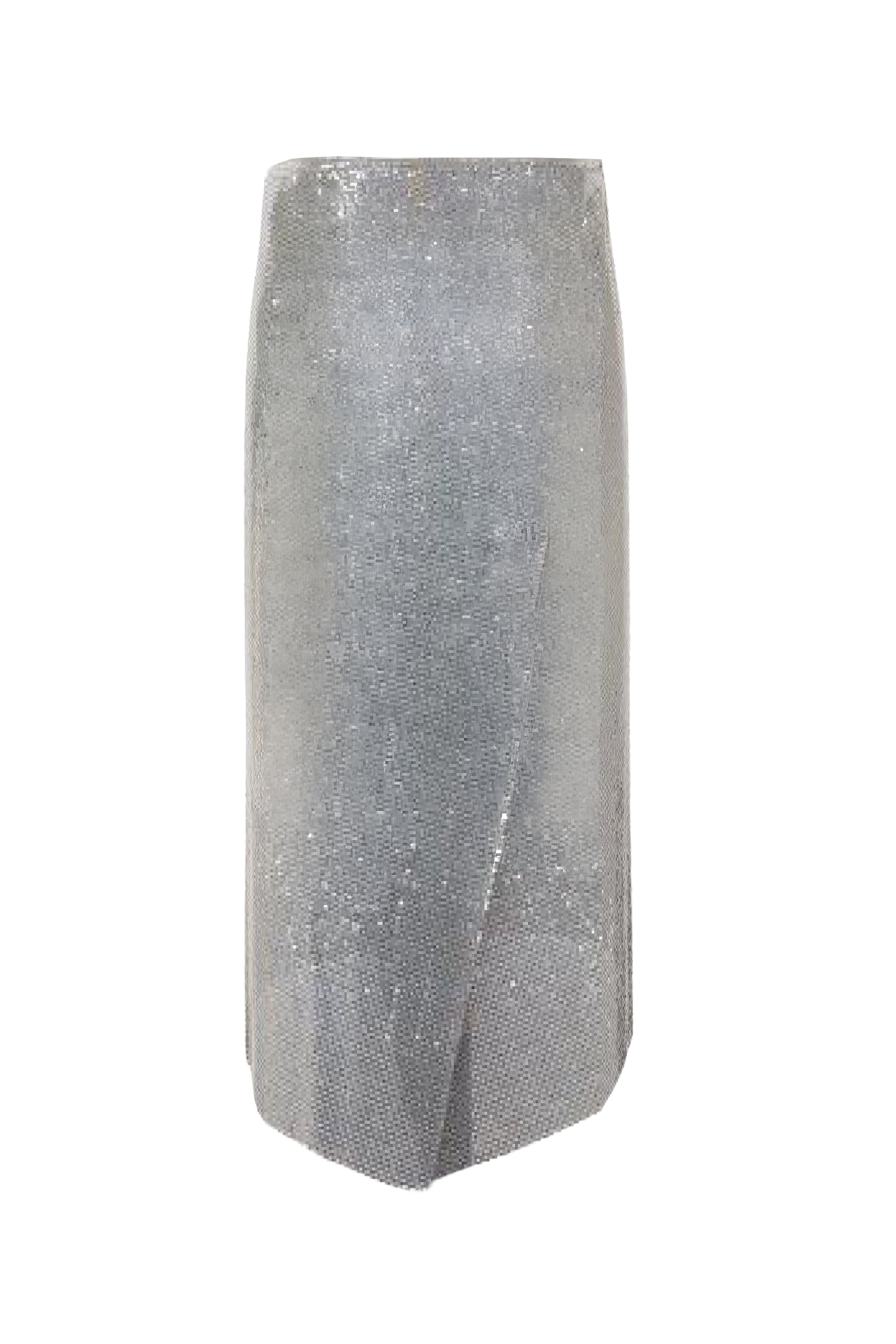 Asymmetrical wrap skirt - Silver