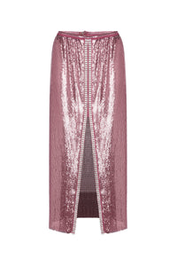Long mesh skirt - Pink