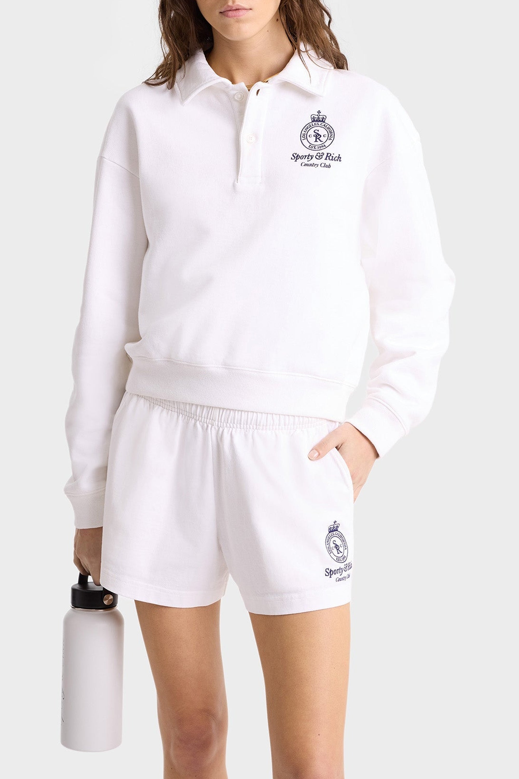 Polo Crown Country à broderie - White