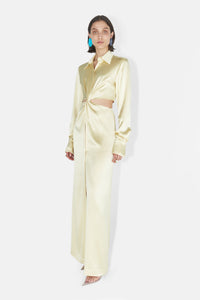 Liquid Shirt Dress - Buttermilk