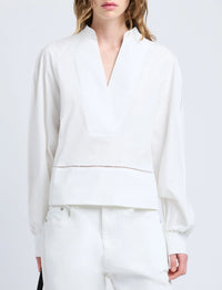 Blouse Grayson à col V - Black