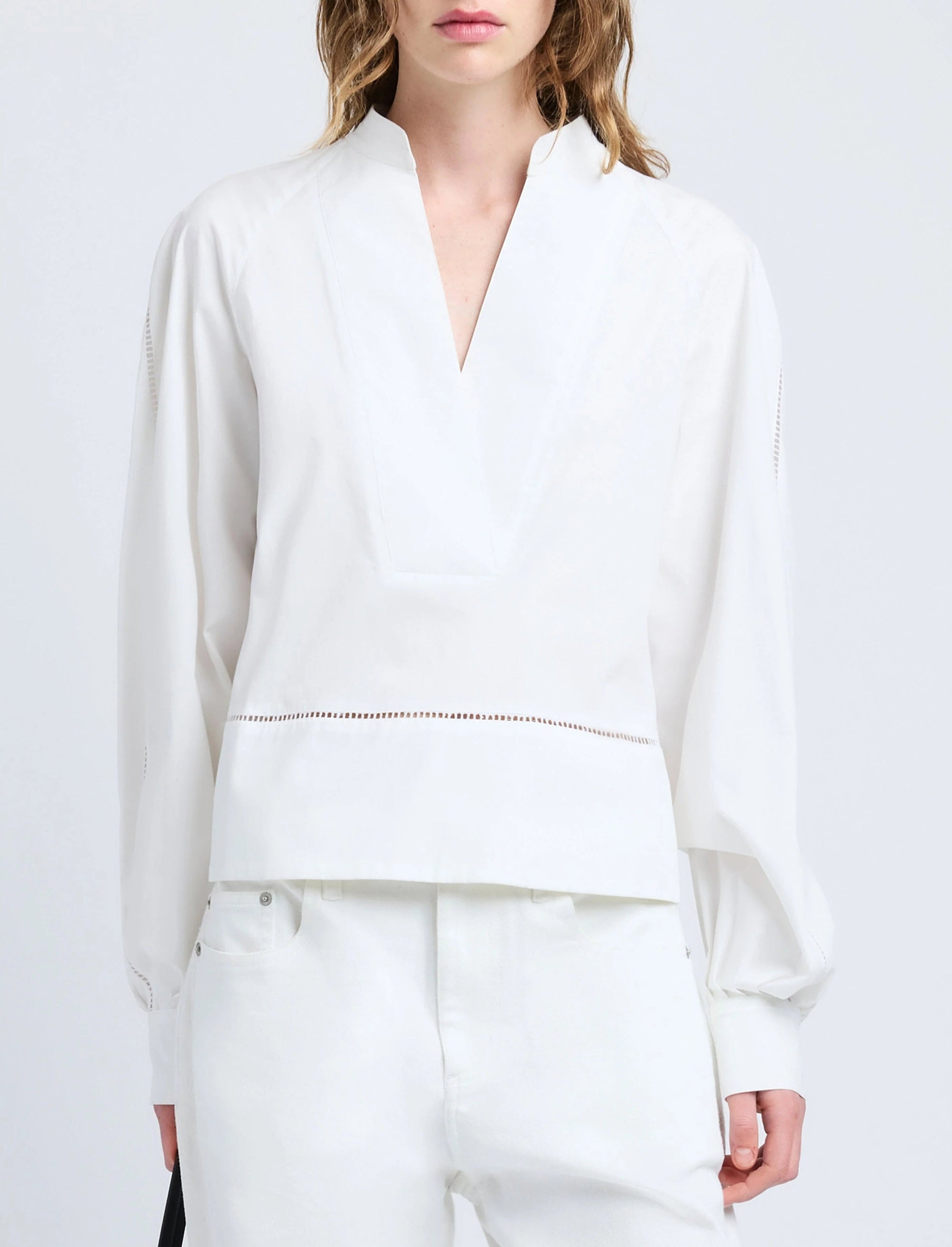 Blouse Grayson à col V - Black