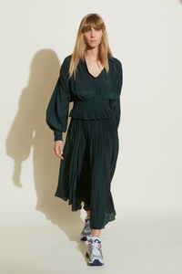 ZNOSTOCK_GREEN SKIRT SOL - Green