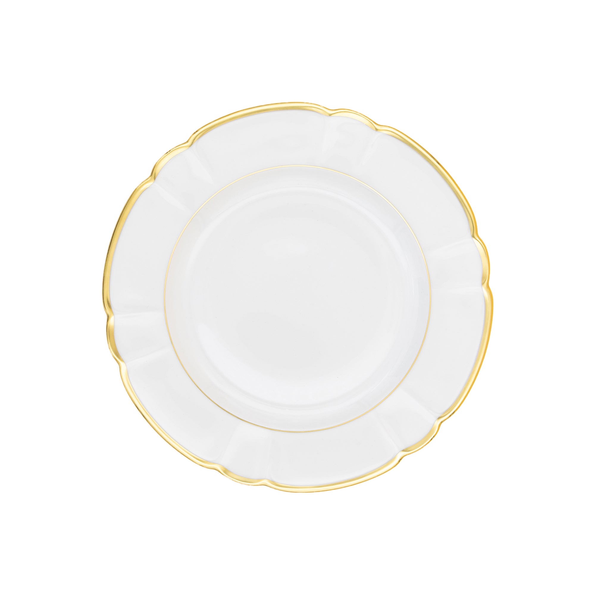 Assiette à dîner Colette en porcelaine - Or