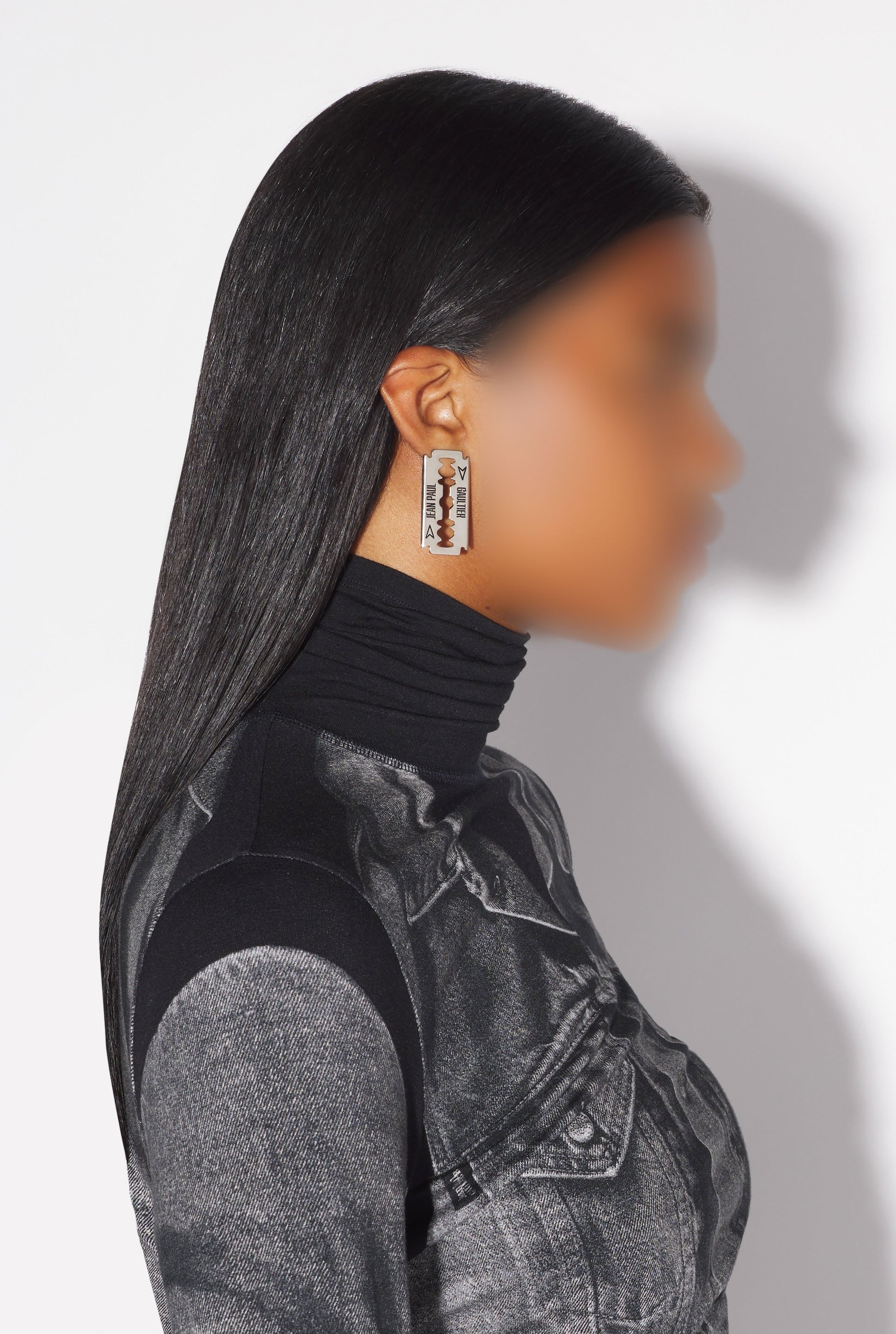 Boucles d'oreilles unisexes rasoir Les Punks - Silver