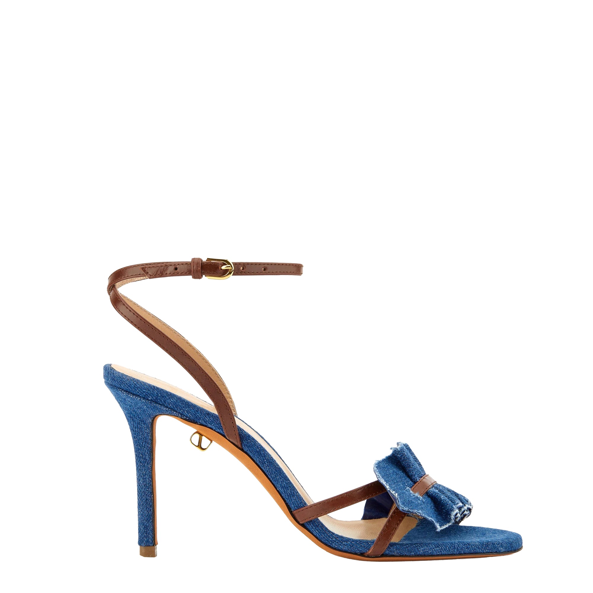 3qty DÉJÀ VU 150€ / Sandales Almudena 90 en denim et cuir - Denim