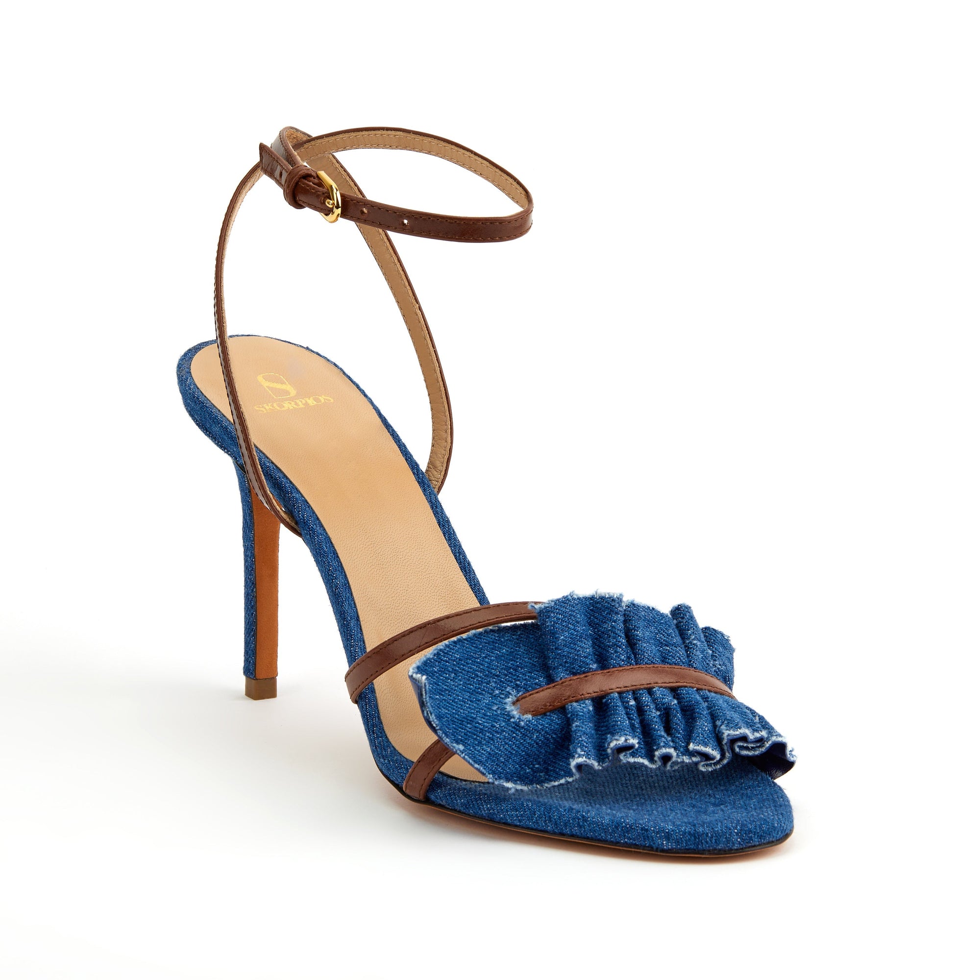 3qty DÉJÀ VU 150€ / Sandales Almudena 90 en denim et cuir - Denim