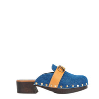 4qty DÉJÀ VU 220€ / Sabots Heidi cloutés 40 en denim et cuir - Denim