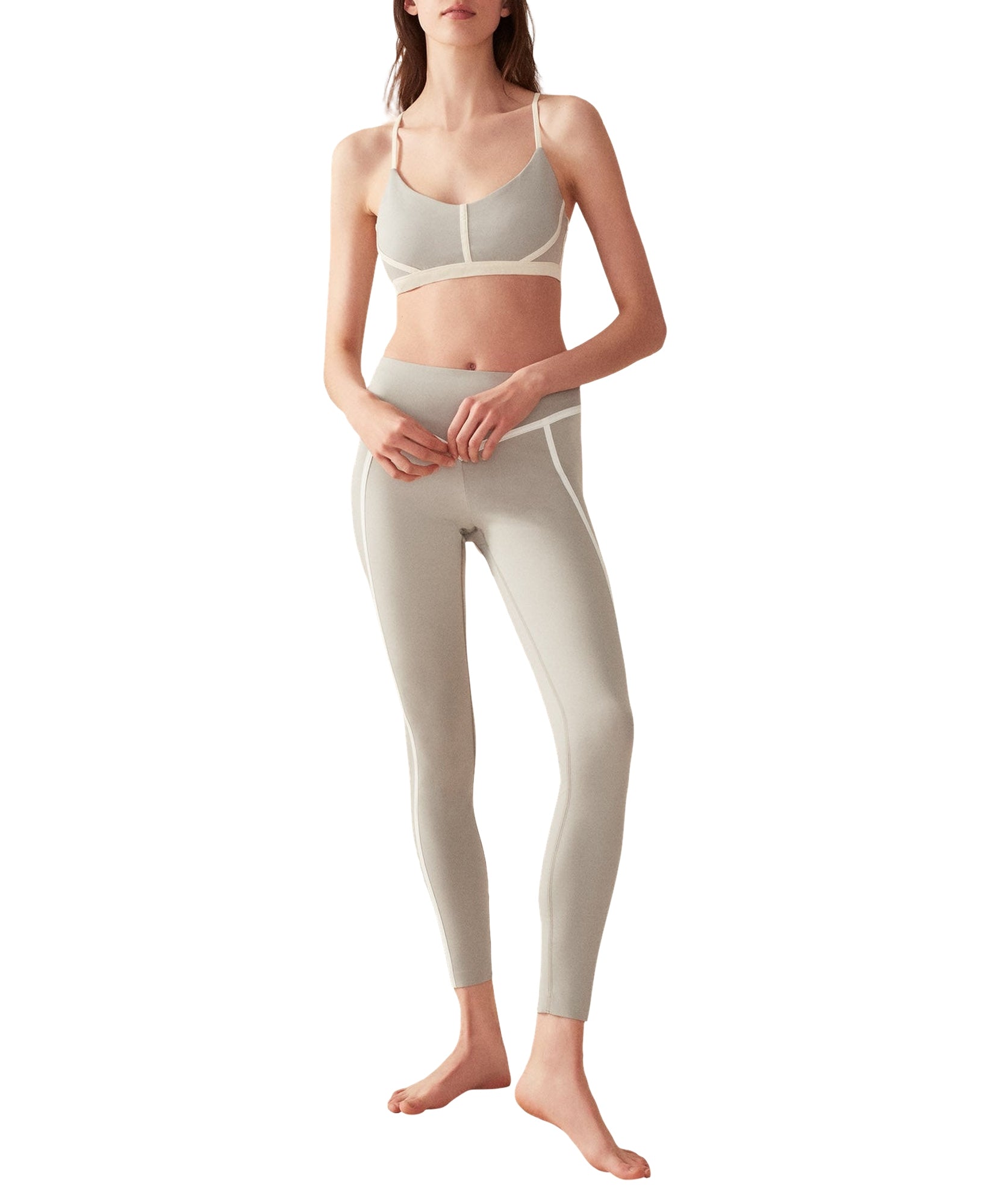Corset bra - Grey & Ivory