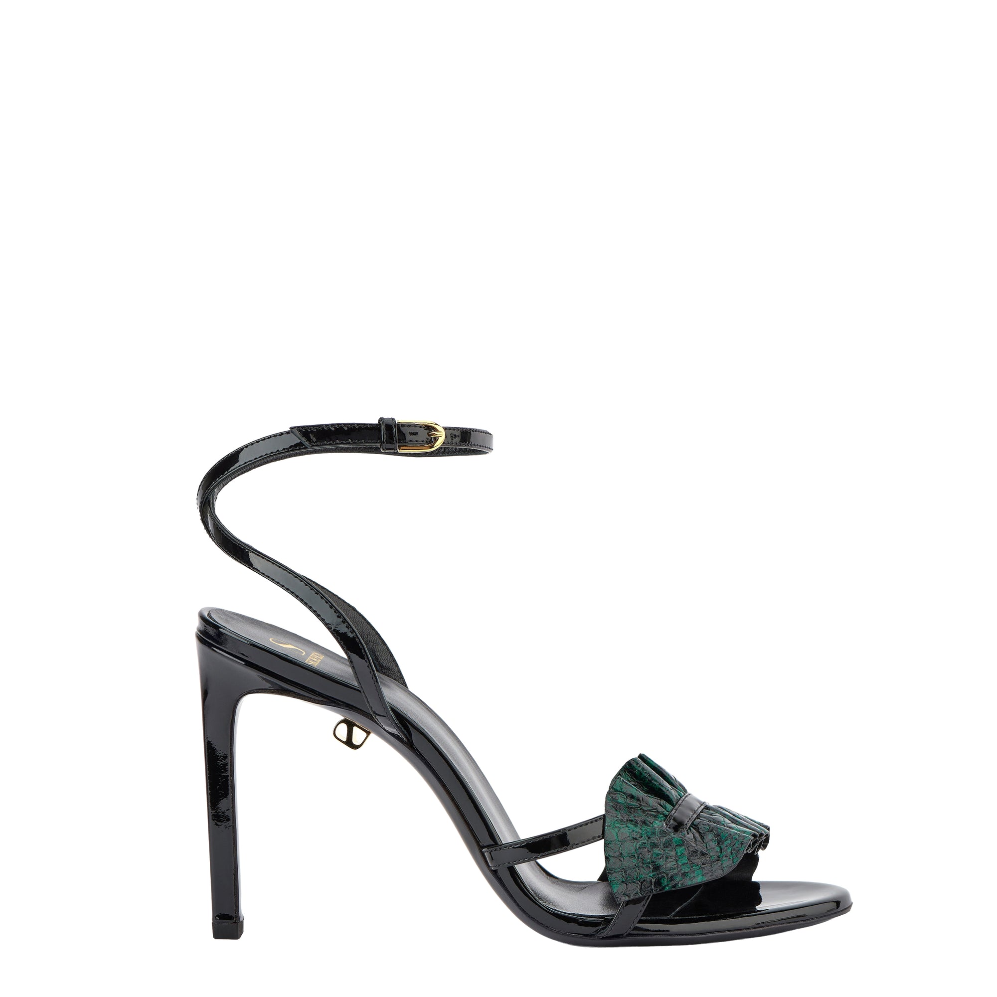 6qty NEW / Sandales Almudena 90 en cuir Ayers - Green