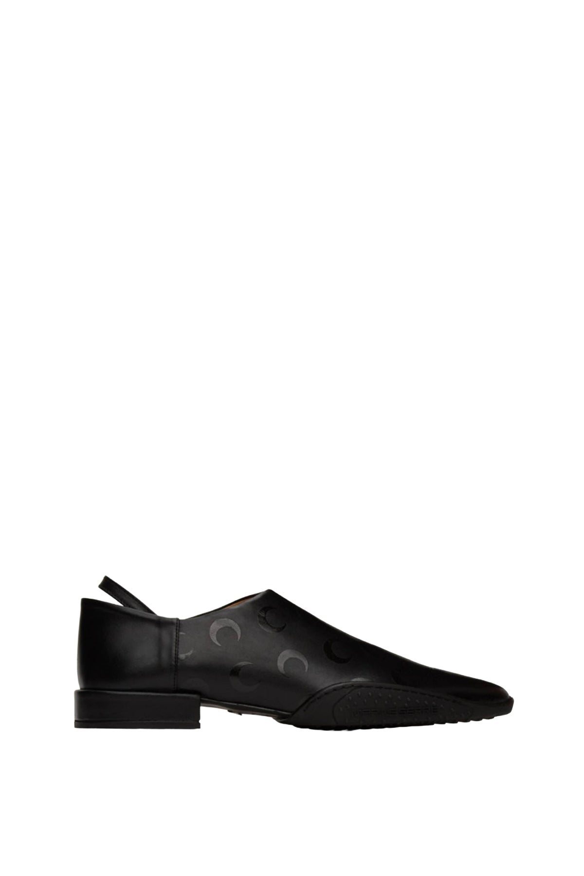 Mules Moon en cuir Upcyclées - All Over Moon Black