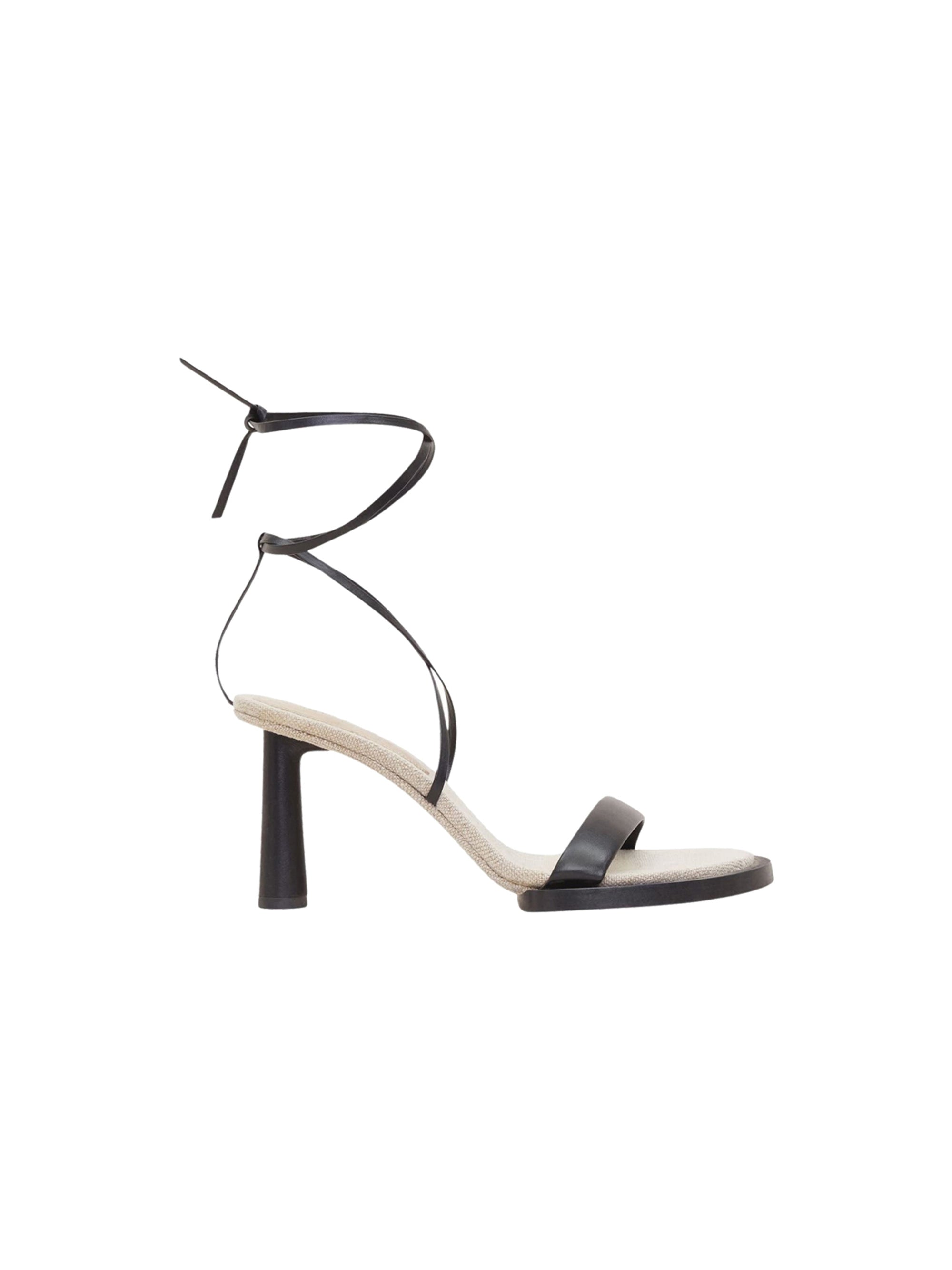 Carré Rond en cuir - Black