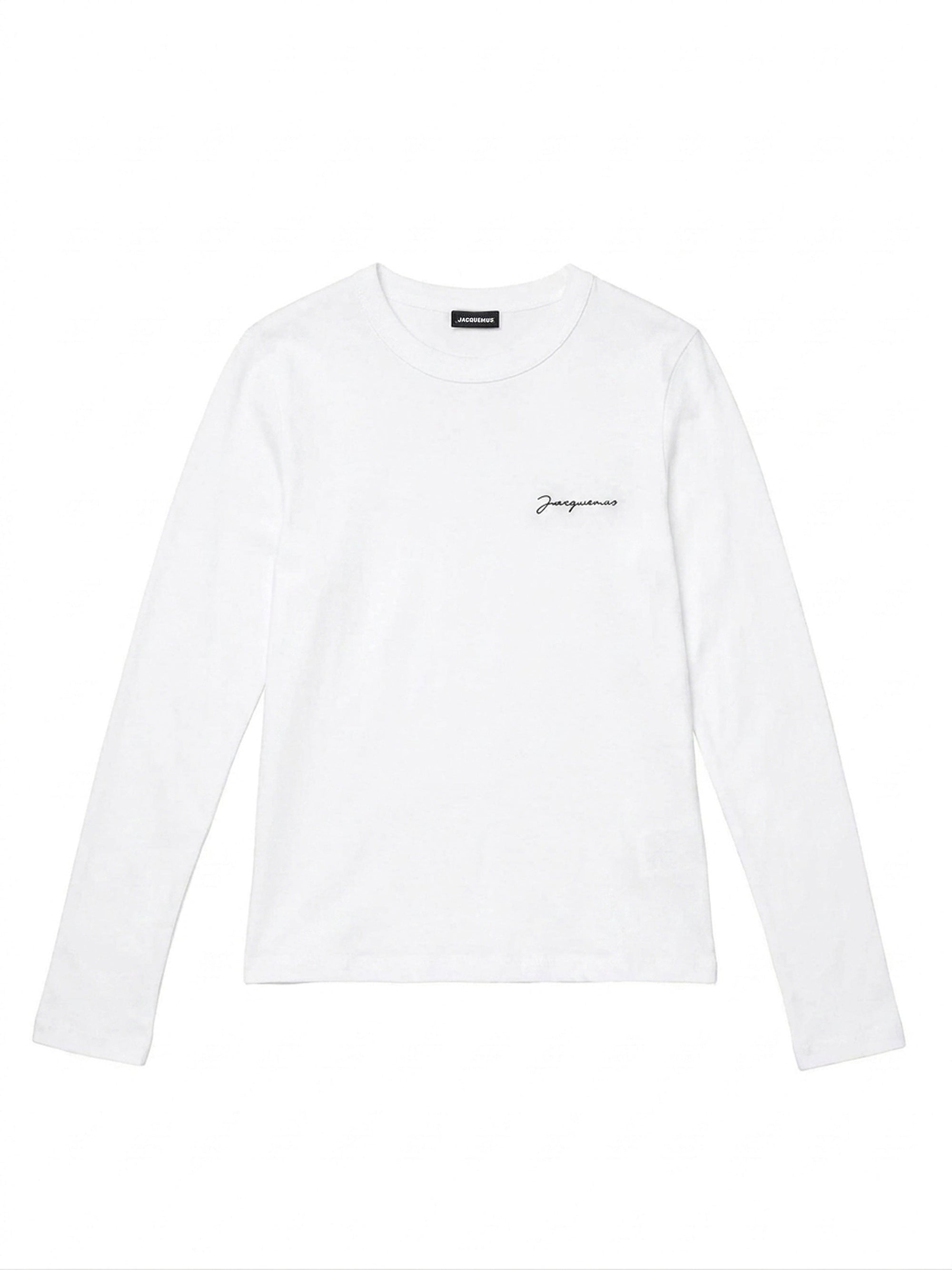 WHITE LE TSHIRT BRODE ML