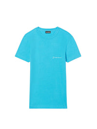 T-shirt à logo brodé - Turquoise