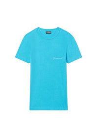 T-shirt à logo brodé - Turquoise