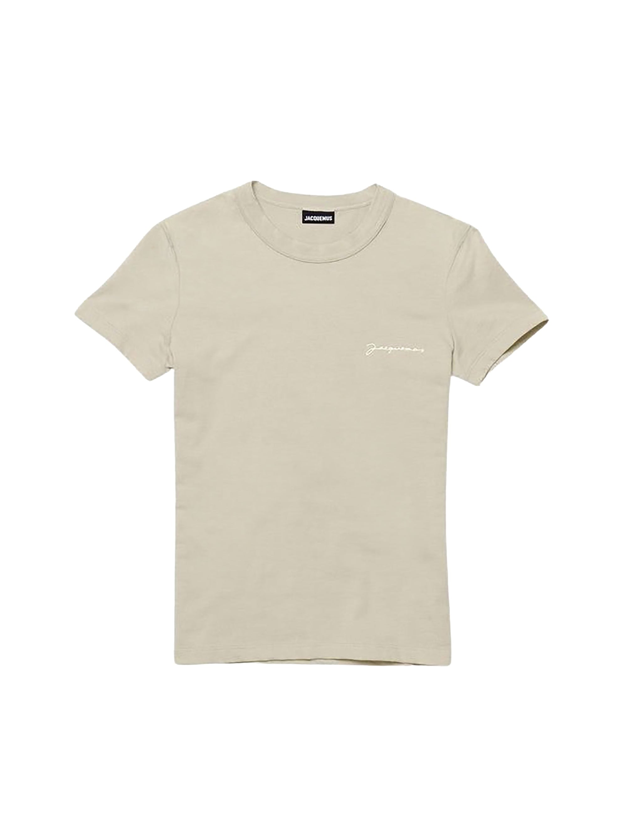 LIGHT KHAKI LE TSHIRT BRODE