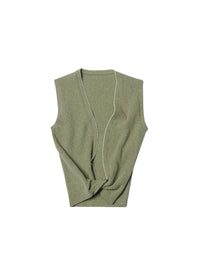 T-shirt sans manches à liseré - Light Khaki