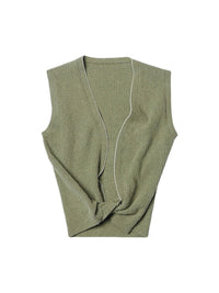 55€ / 1 sold //23 QTY / ST4%   T-shirt sans manches à liseré - Light Khaki