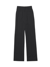 Pantalon Sauge évasé en laine mélangée - Black
