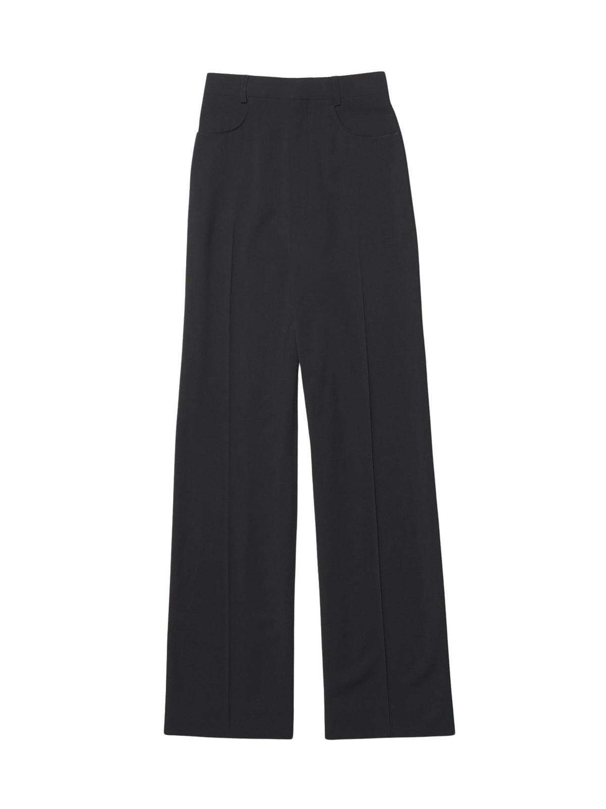 Pantalon Sauge évasé en laine mélangée - Black