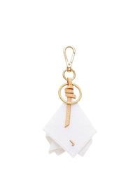 Porte Tovallo en cuir - White