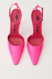 Slingback a tacco alto con cinturino alla caviglia - Fluo pink