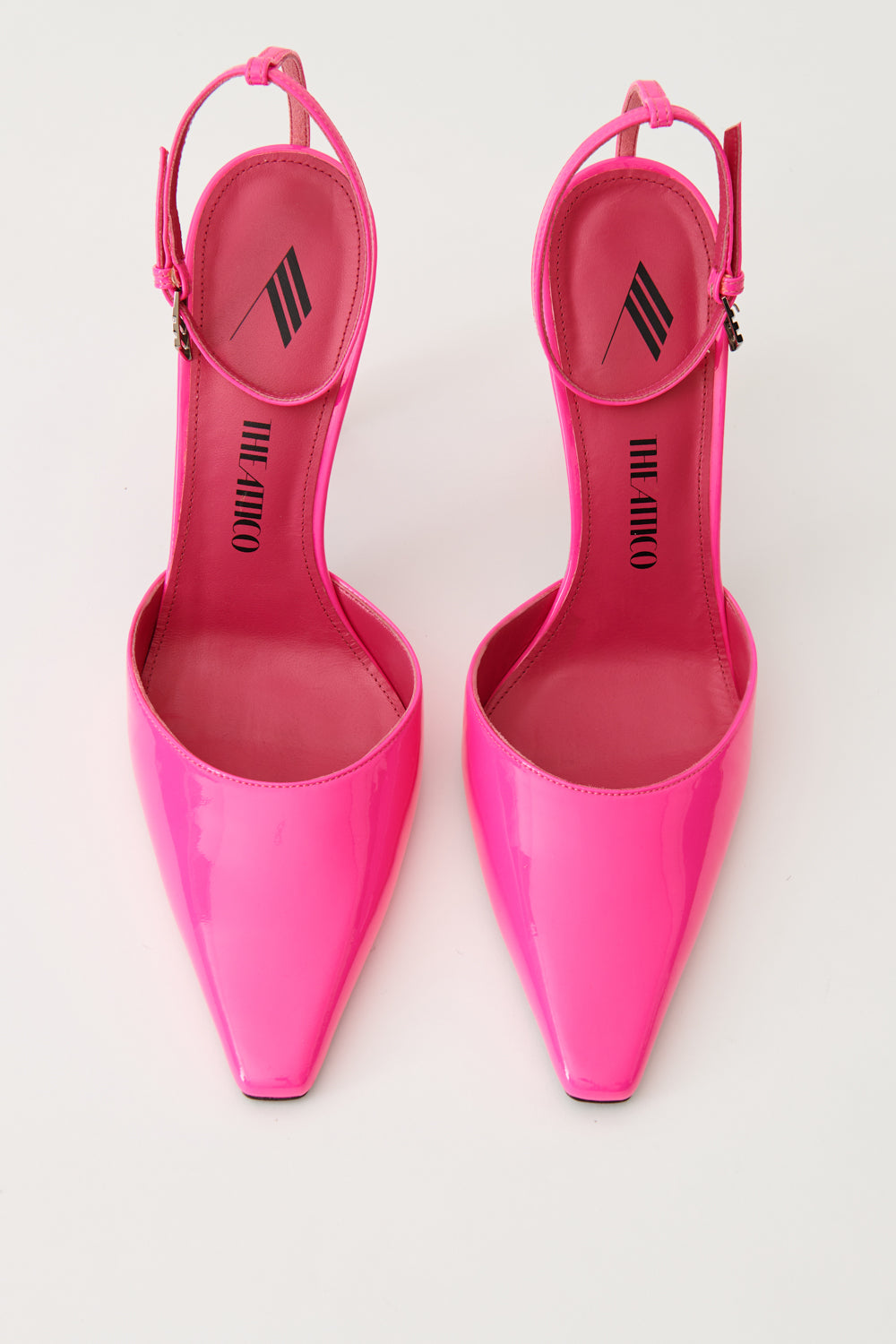 Slingback a tacco alto con cinturino alla caviglia - Fluo pink