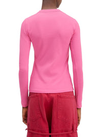 DARK PINK LE TSHIRT BRODE ML
