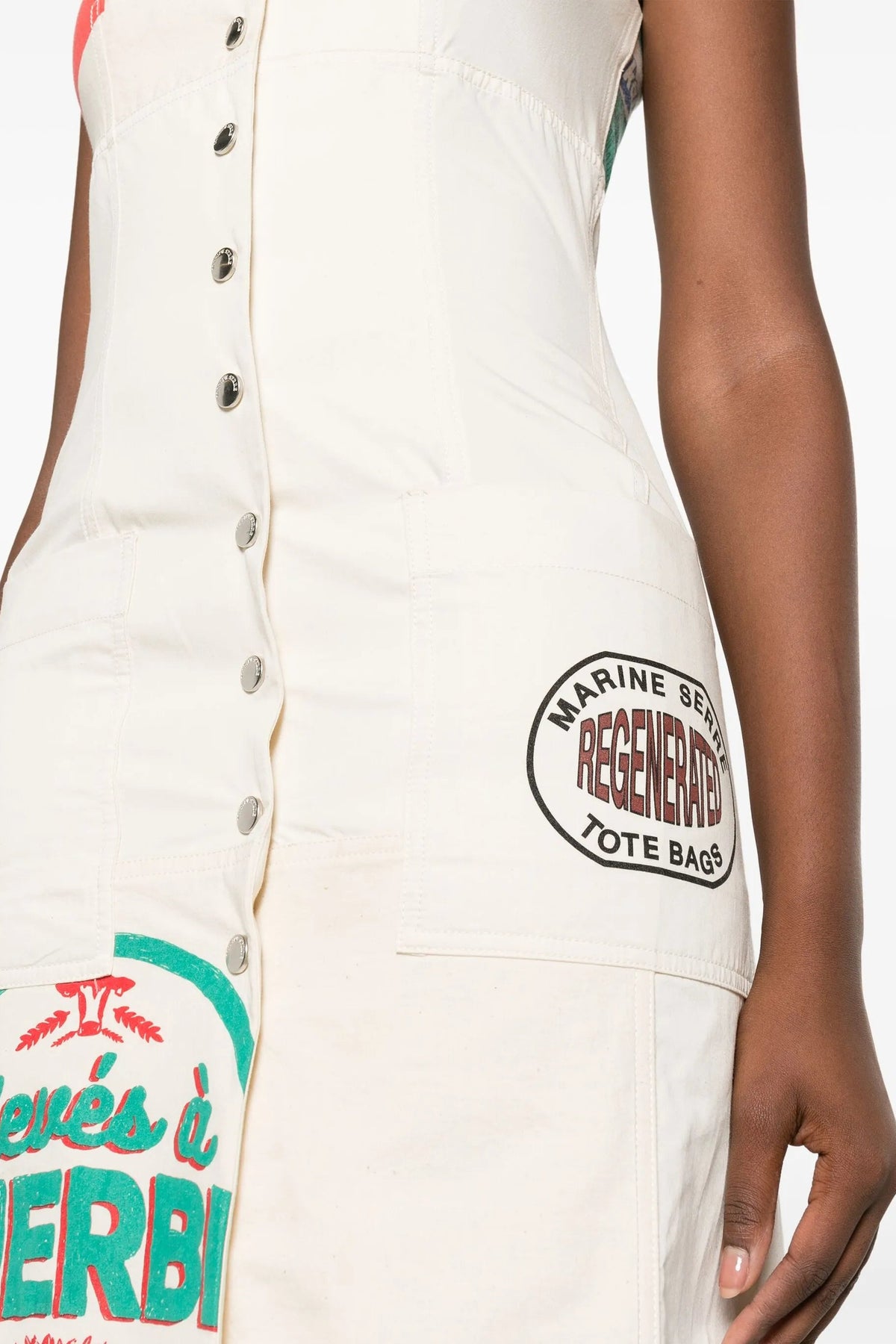 Robe tablier Upcyclé - White