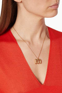 Breloque M en argent - Gold