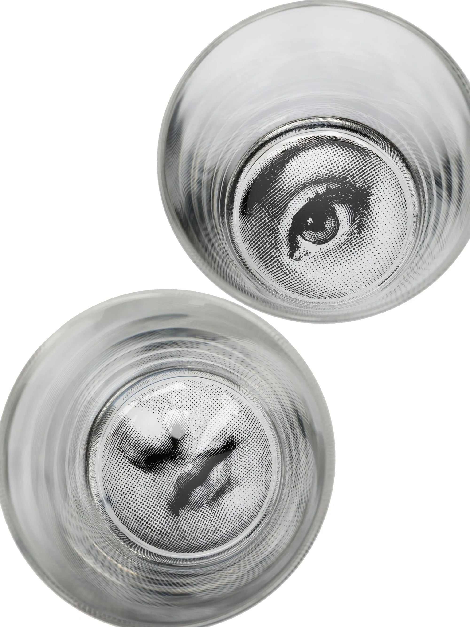 Set of 2 Occhio e Bocca glasses - Black & White
