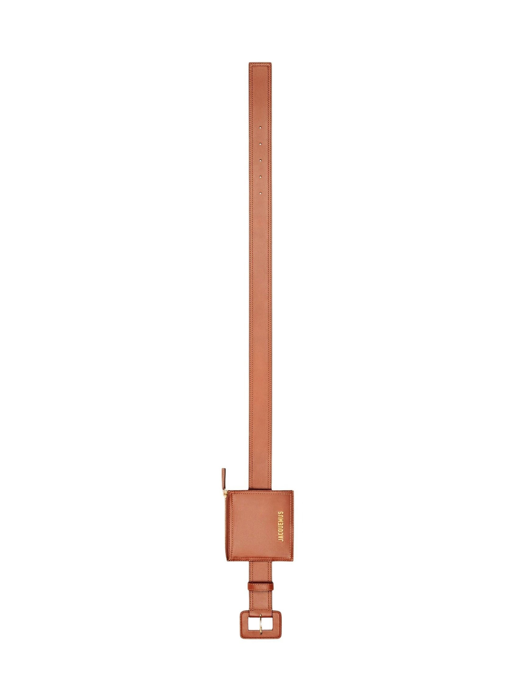 Ceinture Carrée en cuir - Light Brown
