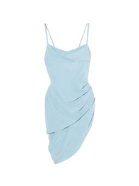 120€ / 0 sold //34 QTY / ST0%   Robe courte Saudade à fente drapée - Light Blue