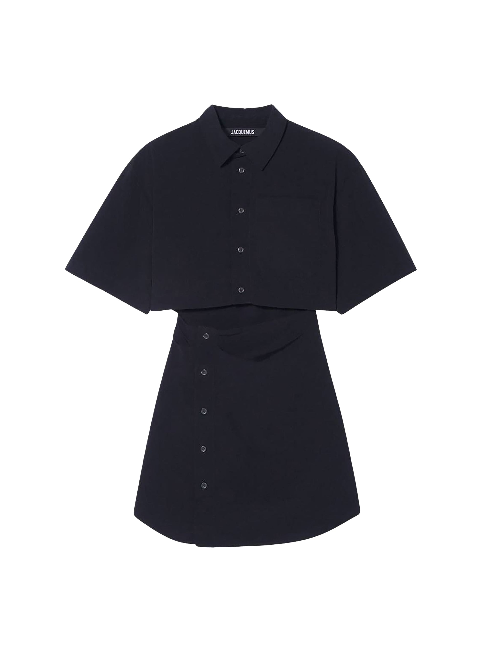 Robe courte Arles boutonnée - Black