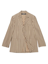 BEIGE BROWN STRIPES LA VESTE D'HOMME