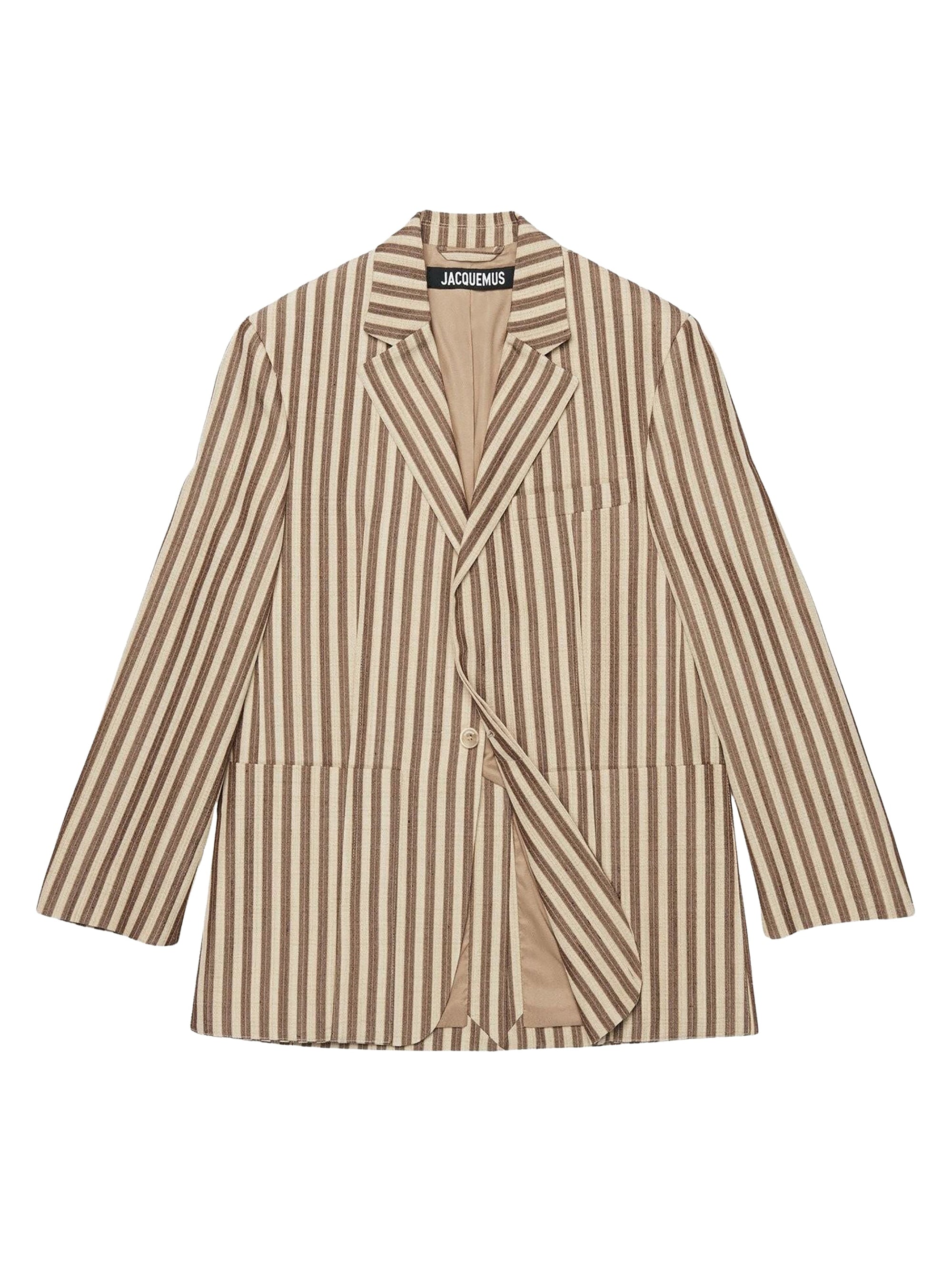 BEIGE BROWN STRIPES LA VESTE D'HOMME