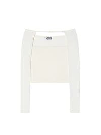T-shirt Lucciu à épaules dénudées - Off White