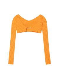 90€ / 0 sold //10 QTY / ST0%   Cardigan Pralu en maille - Orange