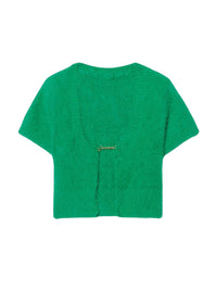 Cardigan en maille Neve à manches courtes - Green