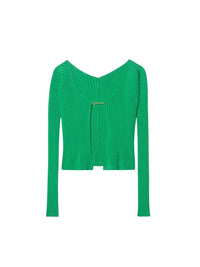 Haut en maille Pralu longue - Dark Green