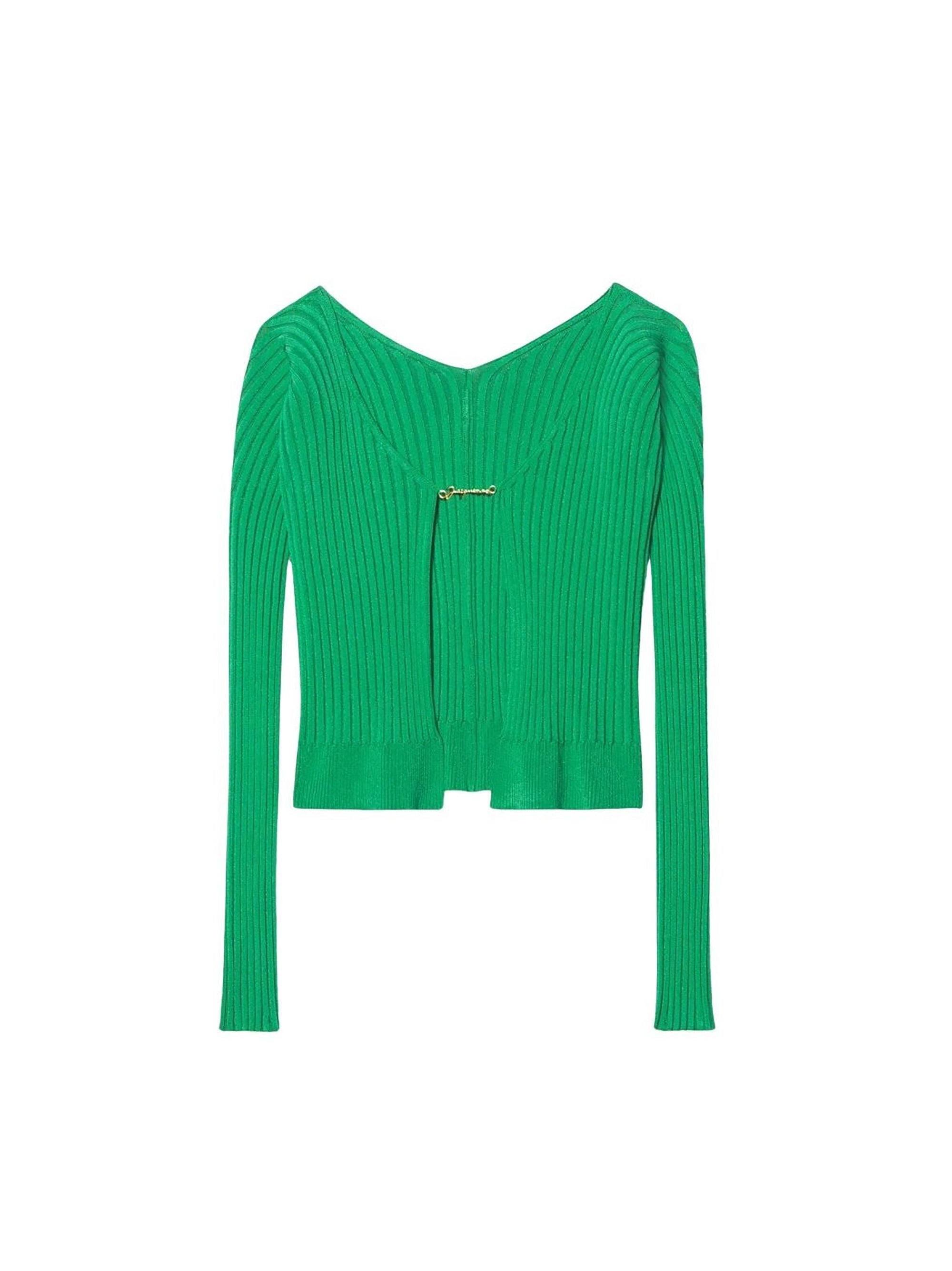 Haut en maille Pralu longue - Dark Green