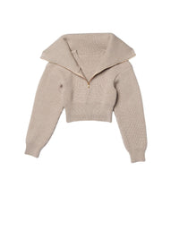 Haut Risoul en laine - Light Brown