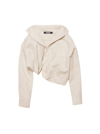 Chemise Mejean asymétrique - Light Beige