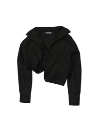 Chemise Mejean twistée - Black