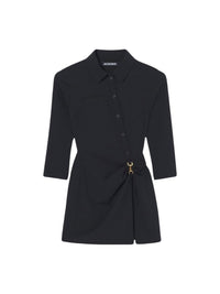 55€ / 0 sold //0 QTY / ST0%   Tunique Jocou asymétrique en laine mélangée - Black