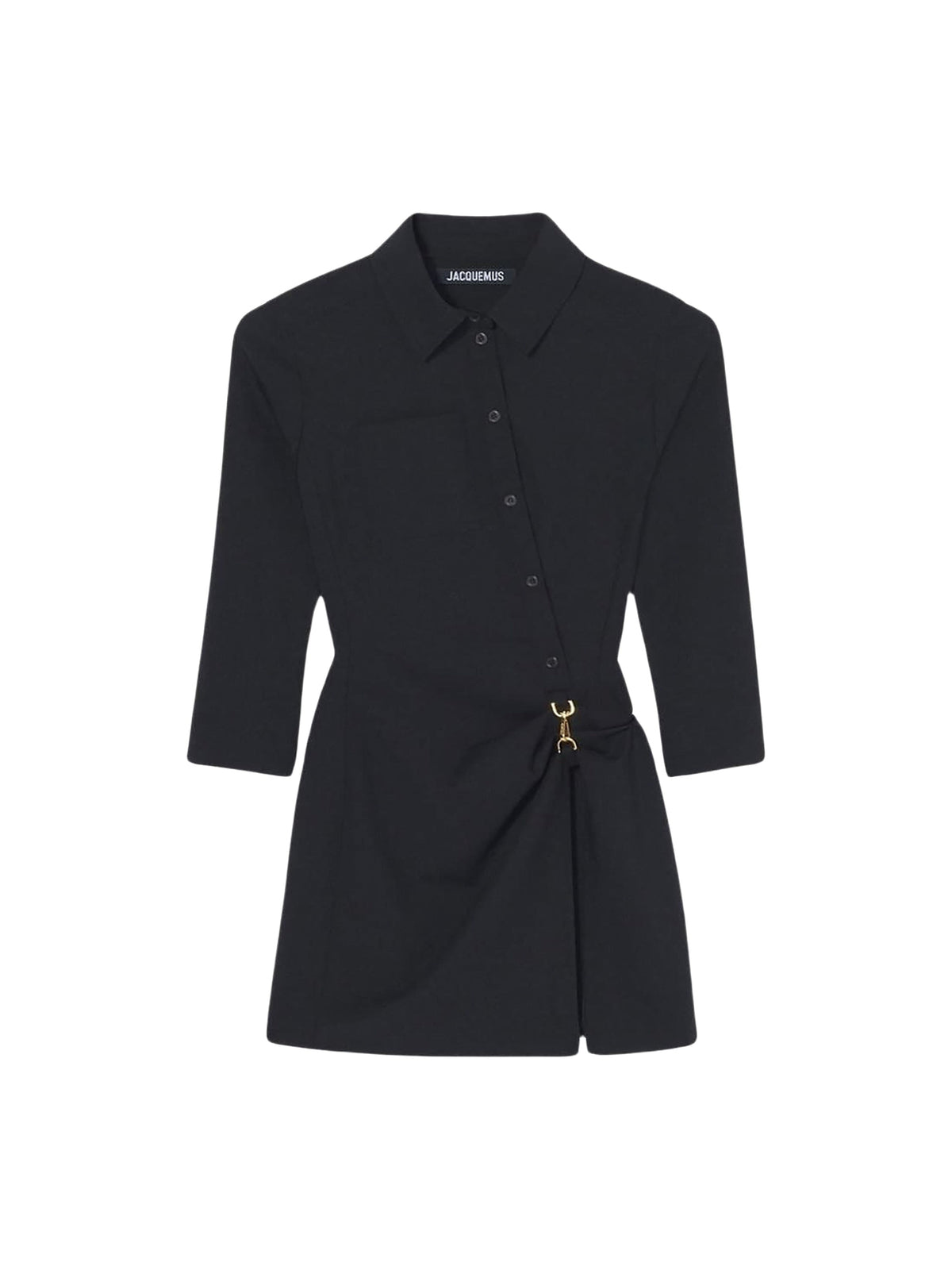 55€ / 0 sold //0 QTY / ST0%   Tunique Jocou asymétrique en laine mélangée - Black